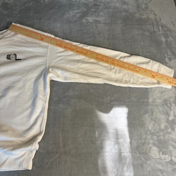 KAWS x Uniqlo Unisex Size Large Off White Long Sleeve Sweatshirt Cotton Oversize - Picture 9 of 10
